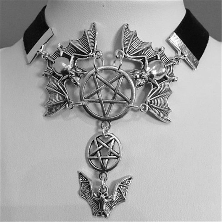 Bat And Five Pointed Star Choker