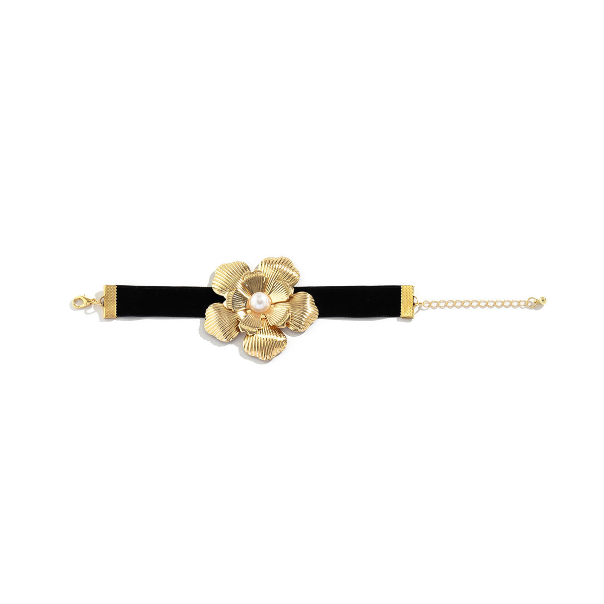 Golden Flower Choker Necklace