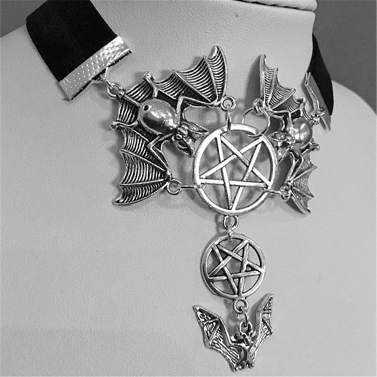 Bat And Five Pointed Star Choker