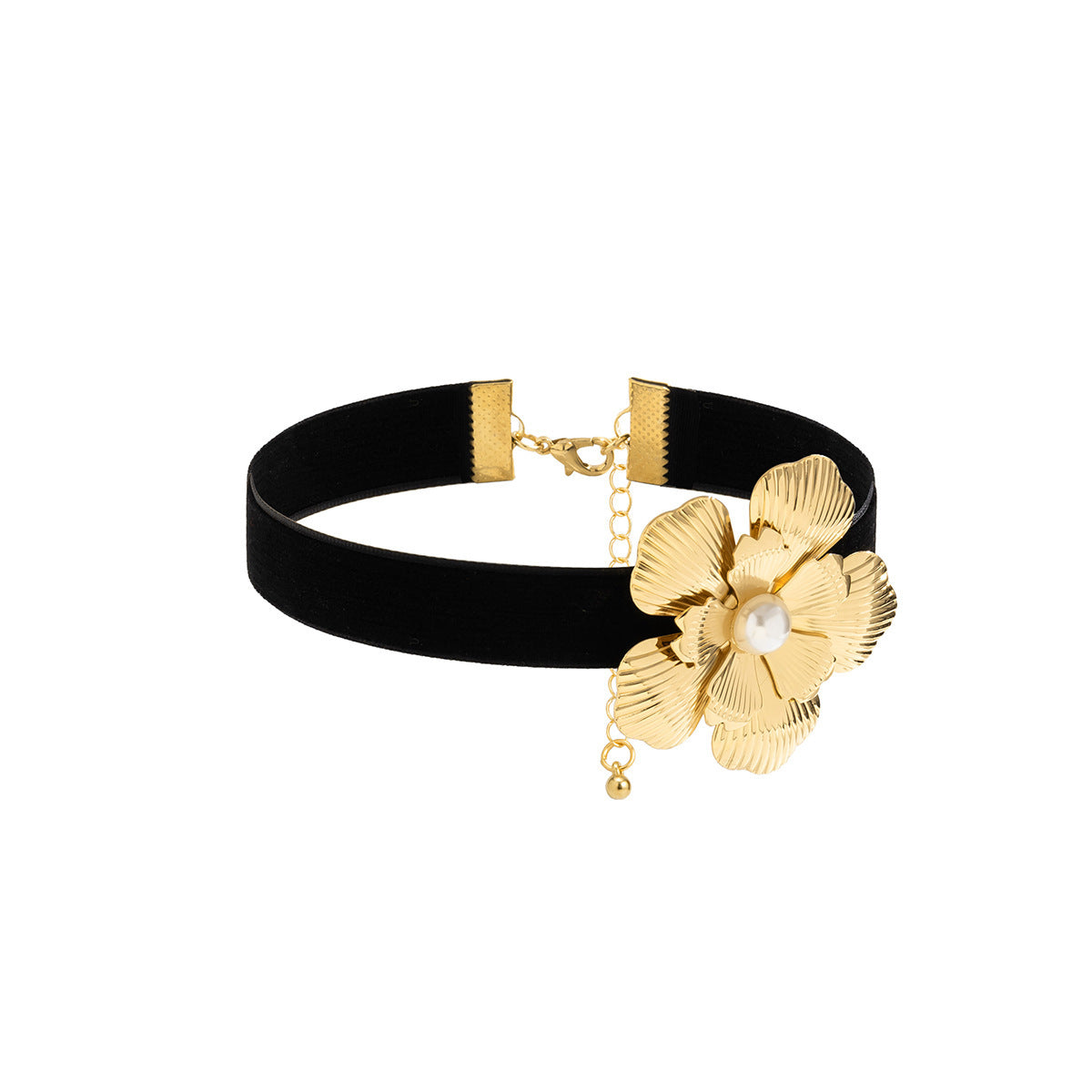 Golden Flower Choker Necklace